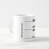 Kaffee-waagerecht ausgerichtete kaffeetasse (Vorderseite Links)