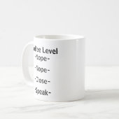 Kaffee-waagerecht ausgerichtete Warnung Kaffeetasse (Vorderseite Links)