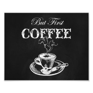 Kaffee-Wandkunst-Schiefertafel Fotodruck