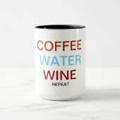 Kaffee. Wasser. Wein Tasse (Zentrum)