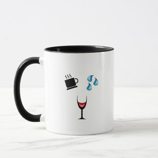 "Kaffee-Wasser-Wein-Wiederholungs-" Tasse (Links)