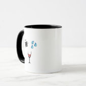 "Kaffee-Wasser-Wein-Wiederholungs-" Tasse (Vorderseite Links)