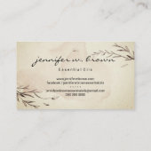 Kaffee Wasserfarbene botanische Öle Blätter Visitenkarte (Rückseite)