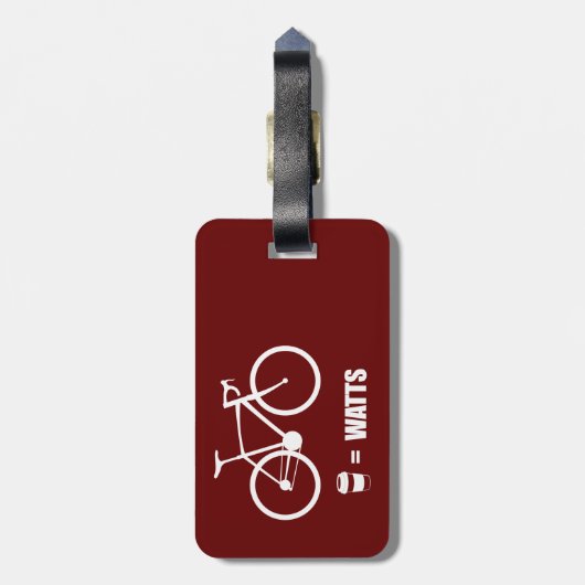 Kaffee = Watt Gepäckanhänger (Rückseite vertikal)