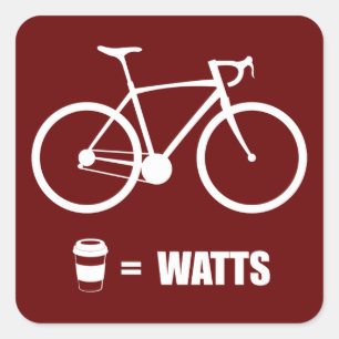 Kaffee = Watt Quadratischer Aufkleber