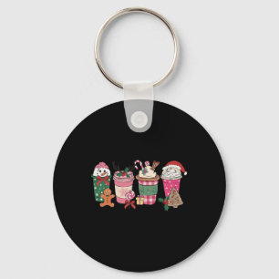 Kaffee Weihnachten Lebkuchen Rosa Frauen Latte Gem Schlüsselanhänger