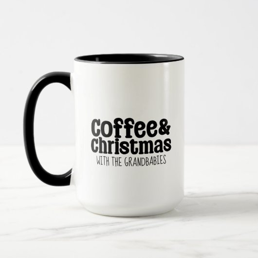 Kaffee & Weihnachten mit Ihrem eigenen Text Tasse (Links)