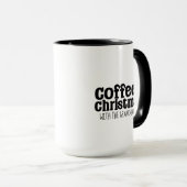 Kaffee & Weihnachten mit Ihrem eigenen Text Tasse (VorderseiteRechts)