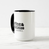 Kaffee & Weihnachten mit Ihrem eigenen Text Tasse (Vorderseite Links)