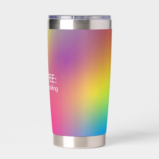 Kaffee, weil Ehebruch ist harte Farbigkeit Thermobecher (Rückseite)