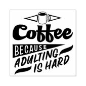 Kaffee, weil Ehebruch schwer ist Gummistempel (Prägung)