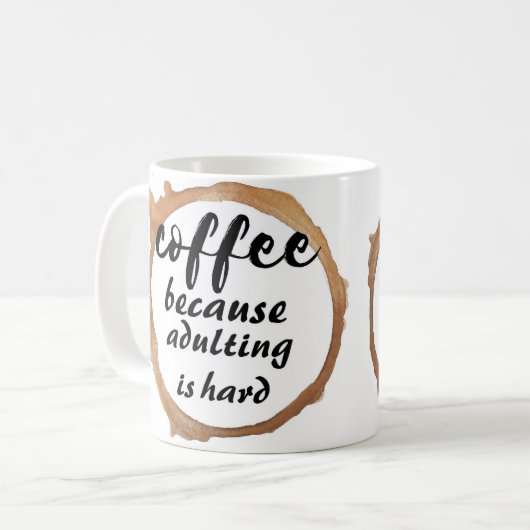 Kaffee, weil Ehebruch schwer ist Kaffeetasse (Vorderseite Links)