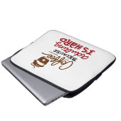 Kaffee, weil Erwachsenwerden schwer ist Laptopschutzhülle (Vorne Knopf)