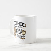 Kaffee, weil meine Katze mich geweckt hat Kaffeetasse (Vorderseite Links)