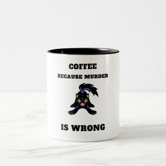 Kaffee weil Mord falsch ist Coffee Tasse (Mittel)