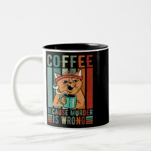 Kaffee, weil Mord falschen Kaffee und generieren Zweifarbige Tasse
