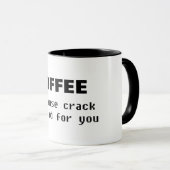 Kaffee, weil Riss ist ein schlechtes, lustiges Kaf Tasse (VorderseiteRechts)