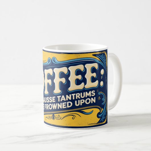 Kaffee: Weil Trommeln verfroren sind. Kaffeetasse (VorderseiteRechts)