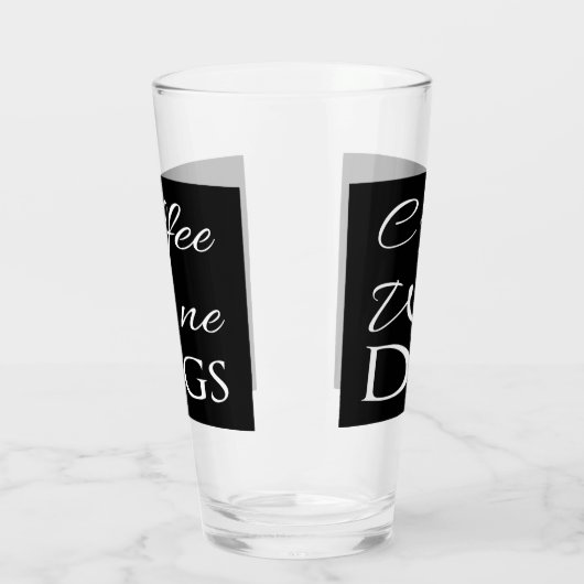 Kaffee Wein Hunde Glas Cup (Links)