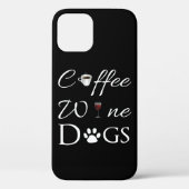 Kaffee Wein Hunde iPhone Case (Rückseite)