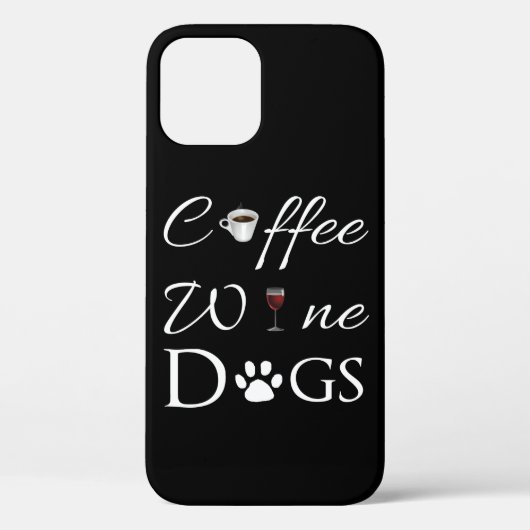 Kaffee Wein Hunde iPhone Case (Rückseite)