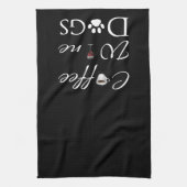 Kaffee Wein Hunde Küche Handtuch (Vertikal)