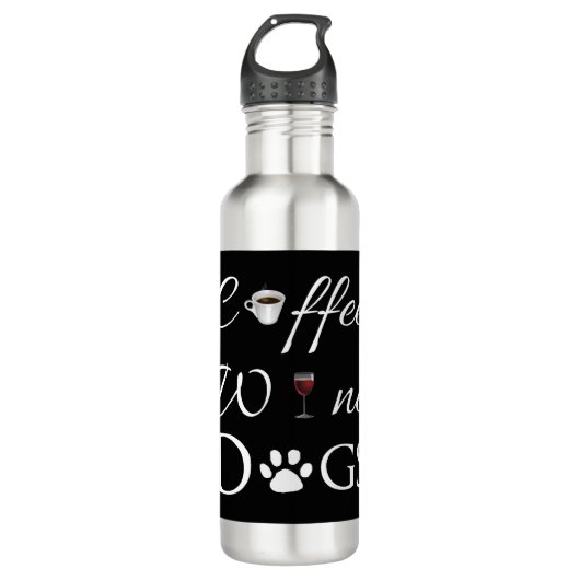 Kaffee Wein Hunde Wasser Flasche Edelstahlflasche (Vorderseite)