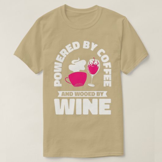 Kaffee Wein Trinken Koffeinierter Wein Drink2 T-Shirt (Design vorne)