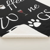 Kaffee Weine Hunde Sherpa Blanket Sherpadecke (3/4)