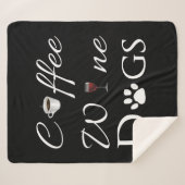 Kaffee Weine Hunde Sherpa Blanket Sherpadecke (Vorderseite (Horizontal))