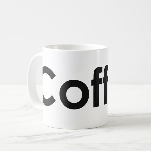 Kaffee, weiße 11 oz klassische weiße Tasse (Vorderseite Links)