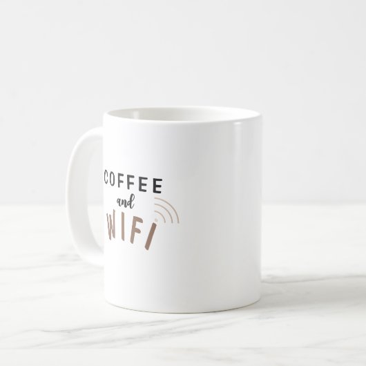 Kaffee & WiFi - Kaffee- und Teezubereitung Tasse (Vorderseite Links)