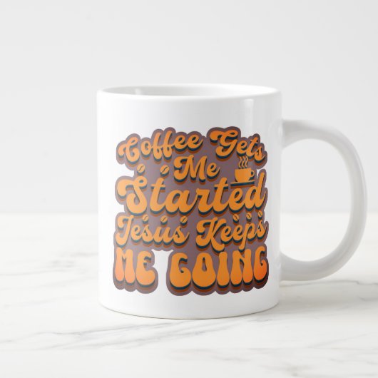 Kaffee wird mir zu Beginn - Sangria Jumbo-Tasse (Rechts)