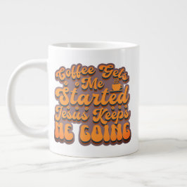 Kaffee wird mir zu Beginn - Sangria Jumbo-Tasse