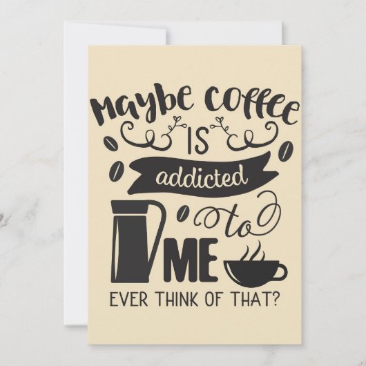 Kaffee wird mir zugesetzt dankeskarte (Vorderseite)