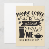 Kaffee wird mir zugesetzt dankeskarte (Vorne/Hinten)