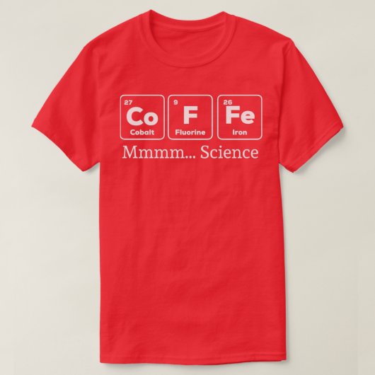Kaffee Wissenschaft T-Shirt (Design vorne)