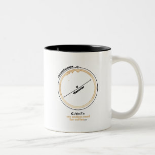 Kaffee WIth Pi Zwei-Tone-Tasse Zweifarbige Tasse