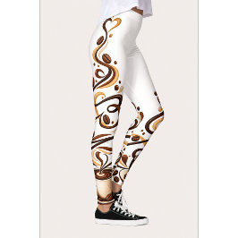 Kaffee-Workout-Leggings für Frauen Leggings
