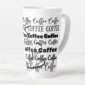 Kaffee-Wort-Kunst-Design Milchtasse (Rechte Ecke)