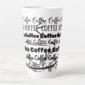 Kaffee-Wort-Kunst-Design Milchtasse (Vorderseite)