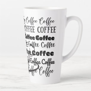 Kaffee-Wort-Kunst-Design Milchtasse