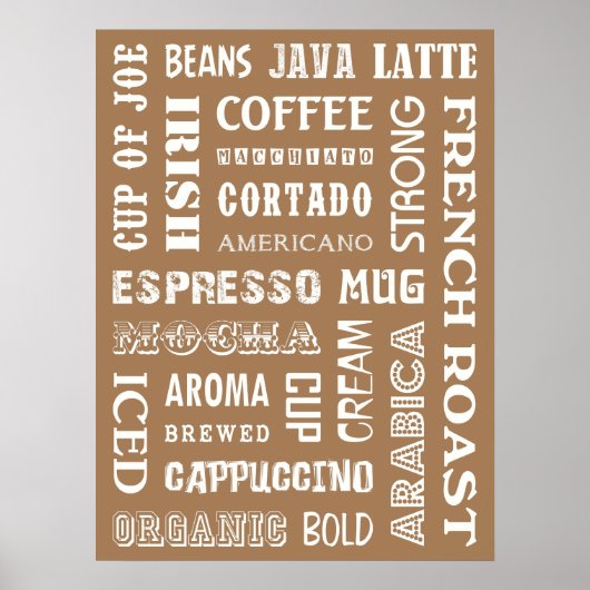 KAFFEE-WORTE POSTER (Vorne)