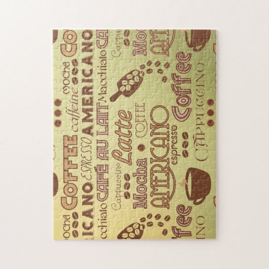 Kaffee-Wörter Puzzle (Vertikal)