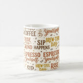 Kaffee-Wortspiel-Typografie-Muster Kaffeetasse (Mittel)