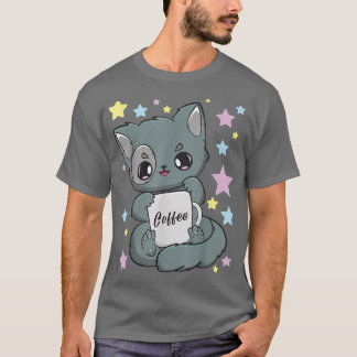 Kaffee Yami Kawaii Chibi Anime Cat Moka Fairy Kei T-Shirt