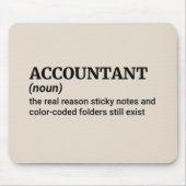 Kaffee, Zahlen & Witze - Funny Accountant Mousepad (Vorne)