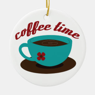 Kaffee-Zeit Keramik Ornament