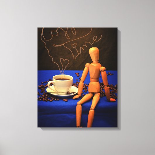 Kaffee - Zeit Leinwanddruck (Vorderseite)