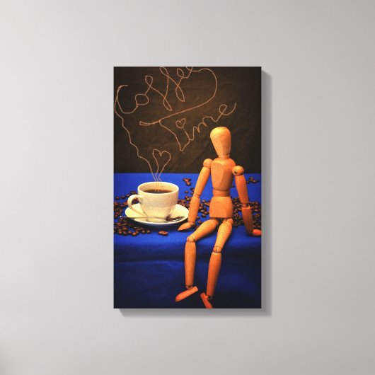 Kaffee - Zeit Leinwanddruck (Vorderseite)